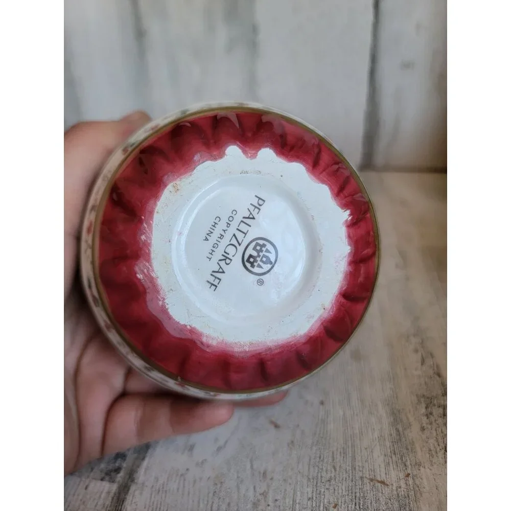 Pfaltzgraff winter berry ball ornament‎ Xmas ceramic